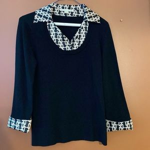 Carolyn Taylor ladies sweater infused with blouse in size small